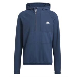 adidas Men's 1/4 Zip Fleece Anorak Golf Hoodie, Medium, Navy